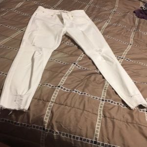Ripped White Pants